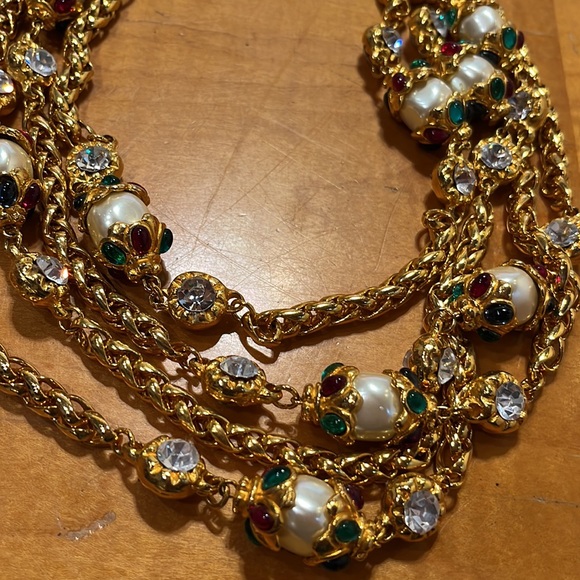 Unstamped Designer look Couture Style Collar Vintage no brand store ticket new - Picture 7 of 12